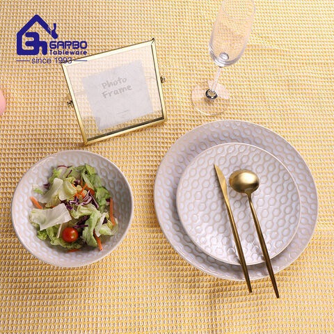 8.07 inch new arrival light yellow color glazed stoneware plate supplier in China