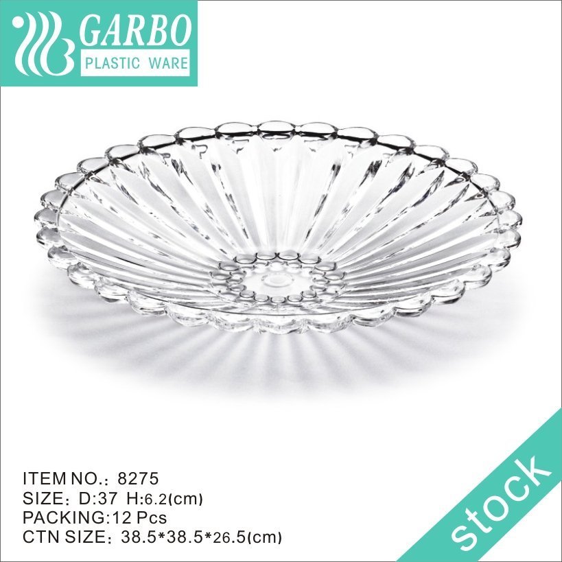 5 components plastic serving charger plates with lid for party