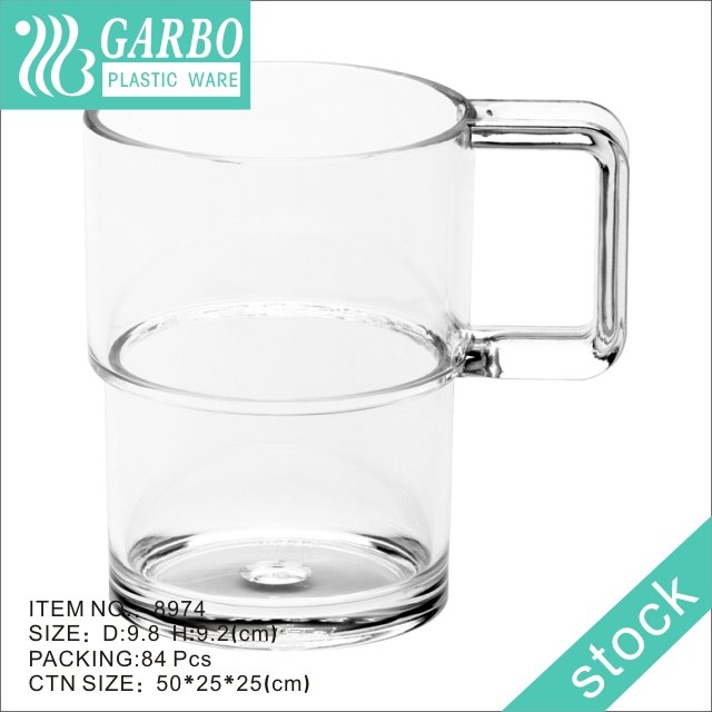 650ml Large Beer Mugs Plastic Mug with Vertical Design