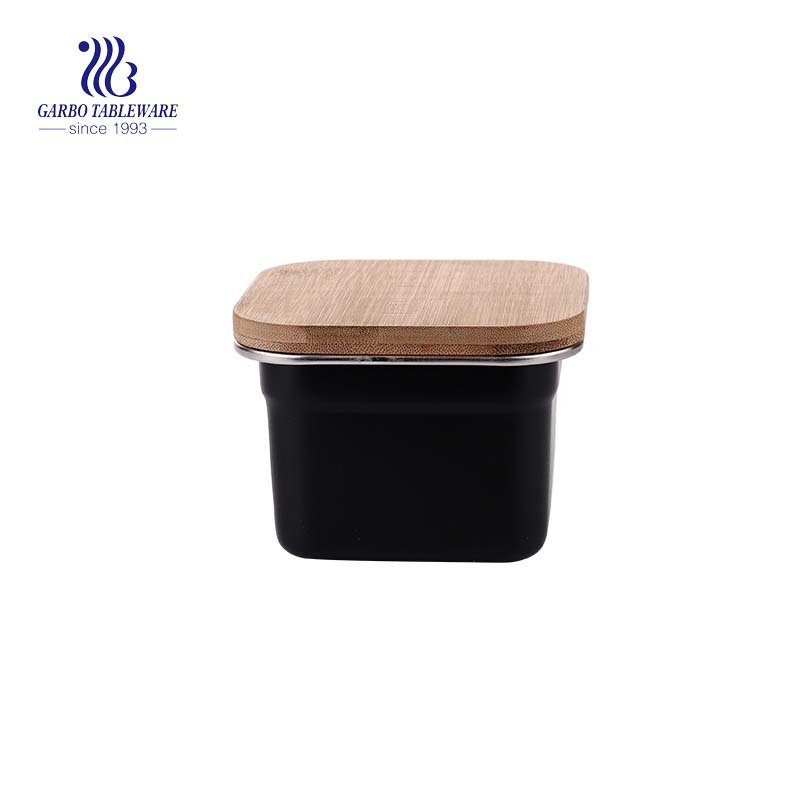 1200ml rectangular stainless steel container with locked plastic lid