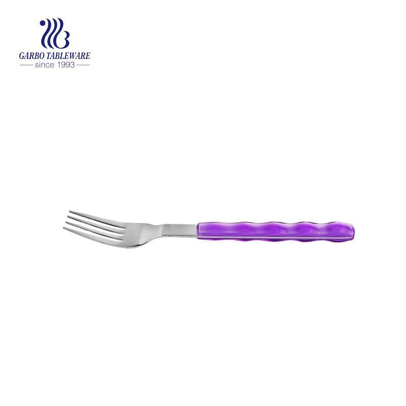 Eco Friendly Cutlery Set 24 Pieces Plastic Stainless Steel Knife Fork Spoon Utensil Set With PVC Color Box