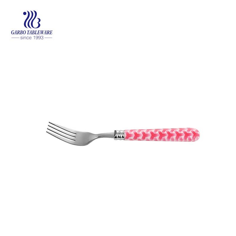Eco Friendly Cutlery Set 24 Pieces Plastic Stainless Steel Knife Fork Spoon Utensil Set With PVC Color Box