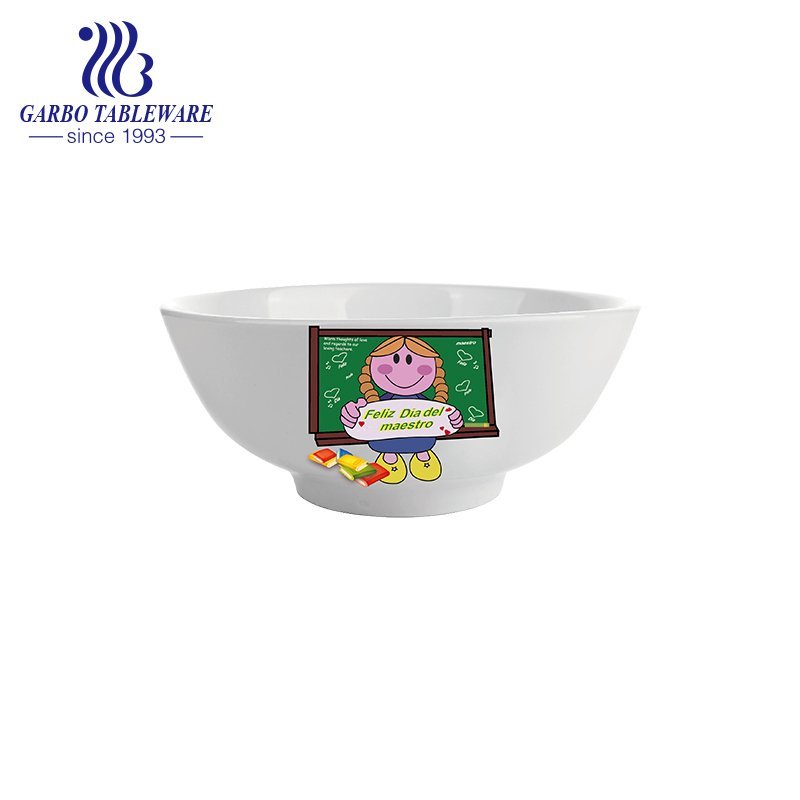 1L Customized ceramic bowl with decal for gift and promotion usage