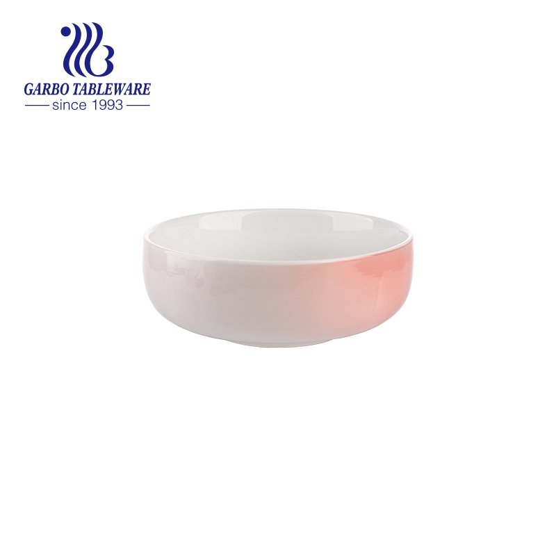 Durable porcelain of 780ml widemonthed bowl with blue glazed base