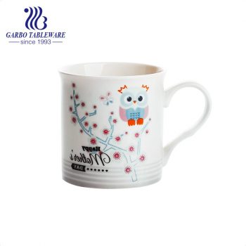 Cute and beautiful ceramic water gift mug for Mother’s day  with print design porcelain coffee drinking mugs