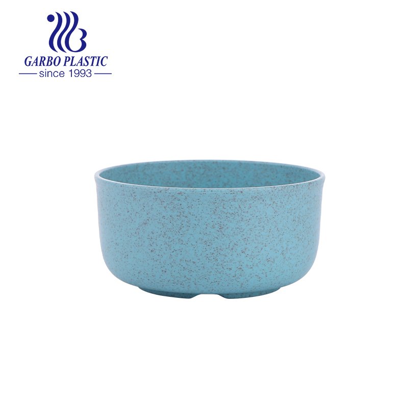 Factory round cheap sweet pink unbreakable wheat straw plastic cereal bowl with different colors