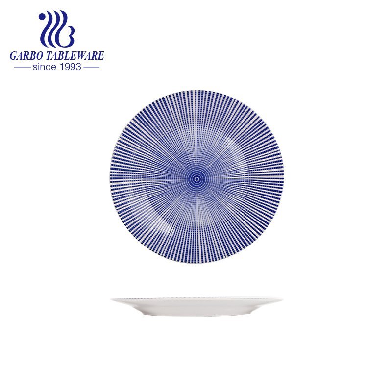 Factory custom universal design plain flat plate 10.5inch ceramic charger plate