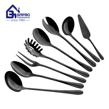 Pefect For Cooking With Dishwasher Safe Of 201ss Gold Cooking Utensils Set black color kitchen tools